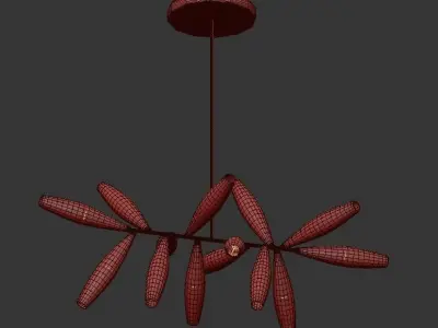 Gem chandelier 3D model