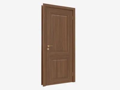 Classic Wooden Interior Door with Furniture 018 3D model