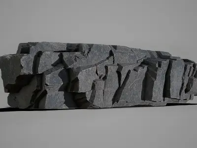 High and Mid Poly Cliff Universal Rock 4k Texture 3D model 3D model