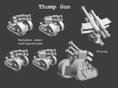 Renault Pattern Thump Gun 3D print model