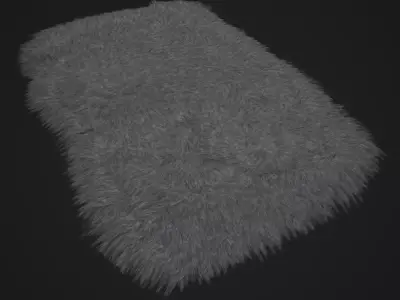 Viking Style Grey Fur  Low-poly 3D model