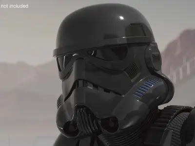  Star Wars Shadow Trooper and Blaster A-Pose 