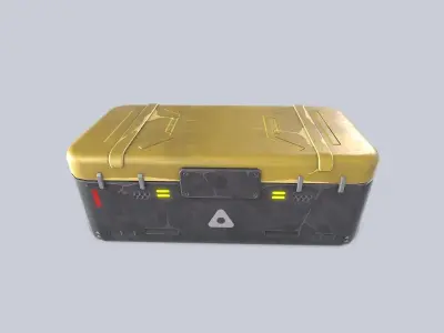 Scifi loot box Low-poly 3D model
