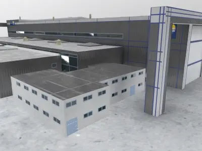 EGCC Airshed Low-poly 3D model