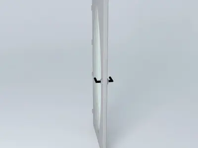 Letter O 3D door very detail with glass lock and hinger Free 3D model