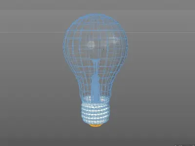 lightbulb light bulb on plate Free 3D model