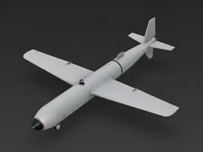 Loitering Munition Drone 3D Model Low-poly 3D model