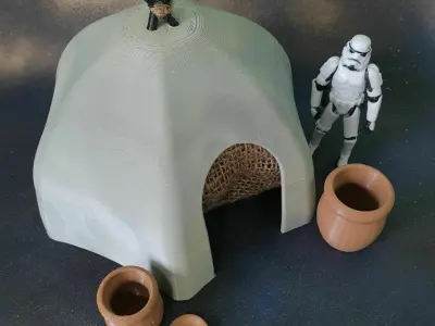 STAR WARS TUSKEN SAND PEOPLE HUT for 375 and 6in Diorama 3D model