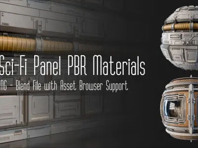 SciFi Panel PBR Materials Vol 01 Texture