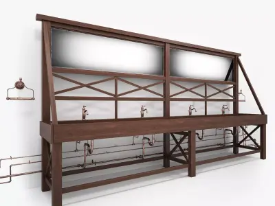 Public Country Sink 3D model