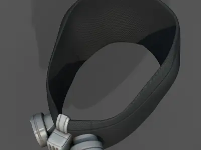 Gas mask respirator scifi futuristic PBR  Low-poly 3D model