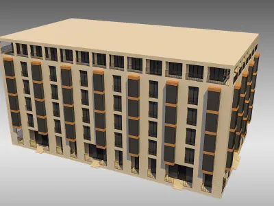 Apartment Building 004 3D model