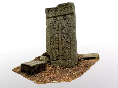 Cross stone 3D model purchase