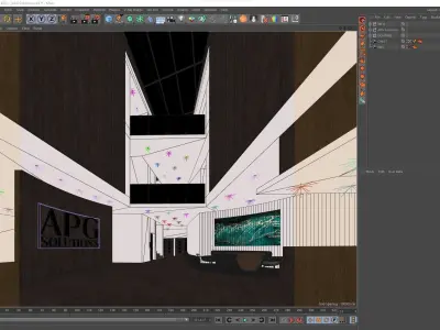 Corona - C4D files - Commercial Interior Space 3D model