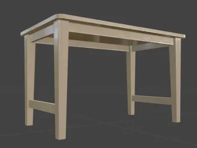 Light Oak Table with PBR textures  Low-poly 3D model