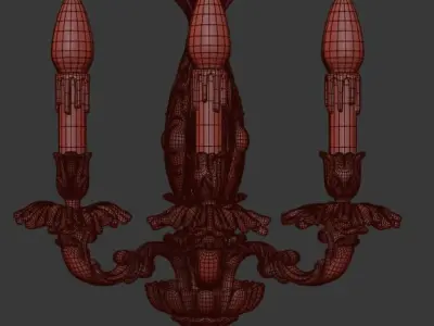 vintage wall lamp 5 3D model