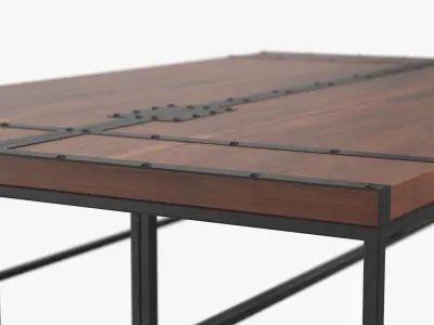 Antique Doors Coffee Table SA-4649 3D model