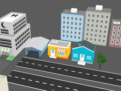 2d 3d graphic elements  3D model