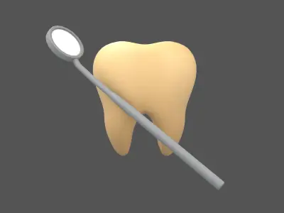 Dental Care Icon v1 003 Low-poly 3D model