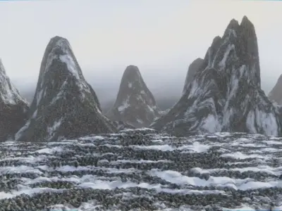 Landscapes 1 - Snowy Mountain 1d 3D model