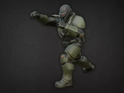 Space Marine Commando Model Low-poly 3D model