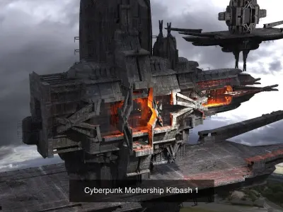 Cyber Punk Kowloon collection 1 3D Model Pack