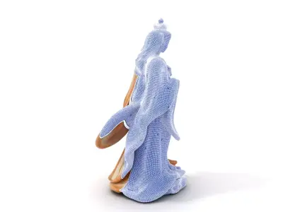 Regal Ivory Statue model pack Low-poly 3D model