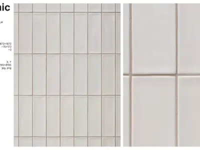 Subway Tile in Stack Bond Layout Texture