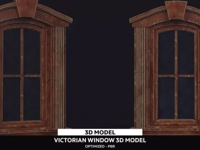 Medieval Window Low-poly 3D model