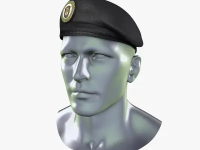 Special Forces Beret Low Poly Low-poly 3D model