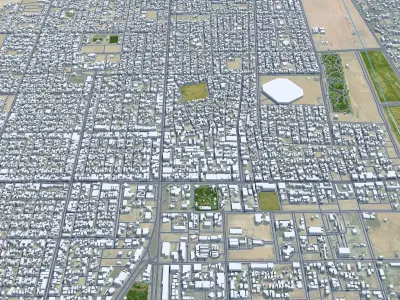 Hafar al-Batin Saudi Arabia Low-poly 3D model