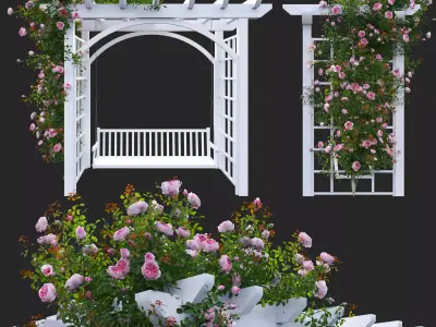 Climbing Rose - Rose Swing 3D model