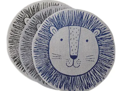 Round rug 1 3D model