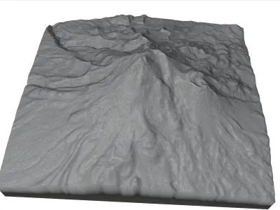 Mount Shasta 3d model terrain 3D model