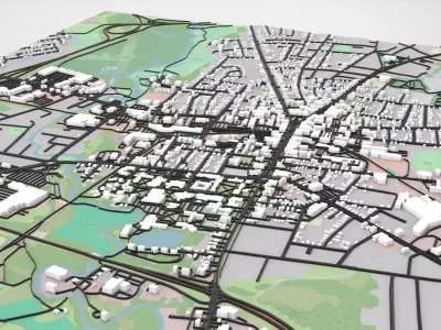 Cityscape Keene New Hampshire United States 3D model