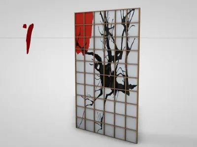 Lowpoly Japanese Doors Free low-poly 3D model