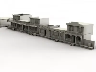 Western Town Building Pack 3D model