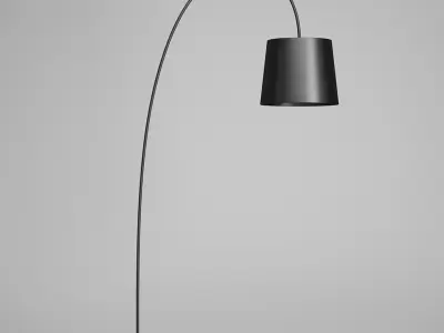 Black Floor Lamp 43 3D model