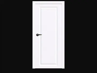 Classic White Interior Door 4K PBR Realistic 3D Model 3D model