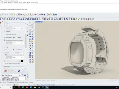 Tough Digital watch 3D model
