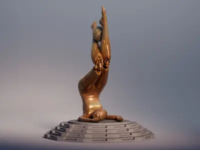 Cyber Girl printable figurine 3D print model