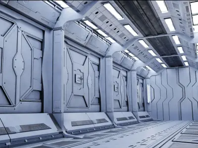 Sci-Fi  Corridor 3D model