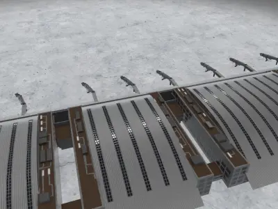 EDDH Terminal Low-poly 3D model