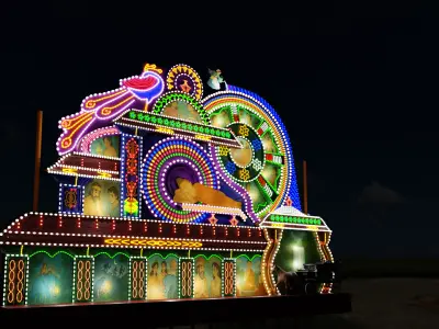 Animated Vesak Thoran 3D Model Buddhist Light Display 3D model