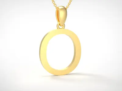 Model 616 Classic Initial Light O Letter 3D print model