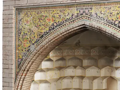 old islamic  turkish arch muqarnas set 135 Low-poly 3D model