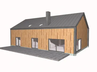 house with dimensions-5 Low-poly 3D model