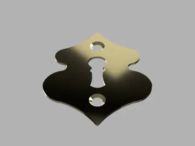 Gothic Cathedral Escutcheon Plate 3D model