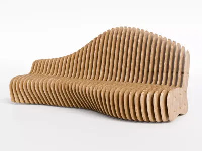 Parametric Bench 01 3D model