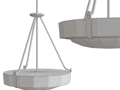 Hinkley Hathaway Heritage Brass Bowl Light low poly 3d model Low-poly 3D model